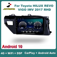 10 for toyota hilux revo vigo imv 2017 rhd android 10 carplay auto 4g sim wifi dsp rds car radio stereo multimedia video player