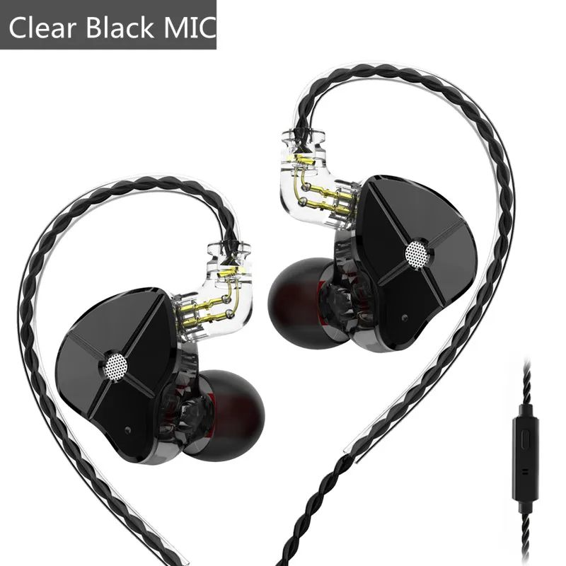 Black with mic Новейший TRN ST1 1BA+ 1DD в ухо наушник Гибридный HIFI DJ монитор для бега спортивные наушники ушные наушники гарнитура съемный кабель V90 V80 T2 - Цвет: Black with mic