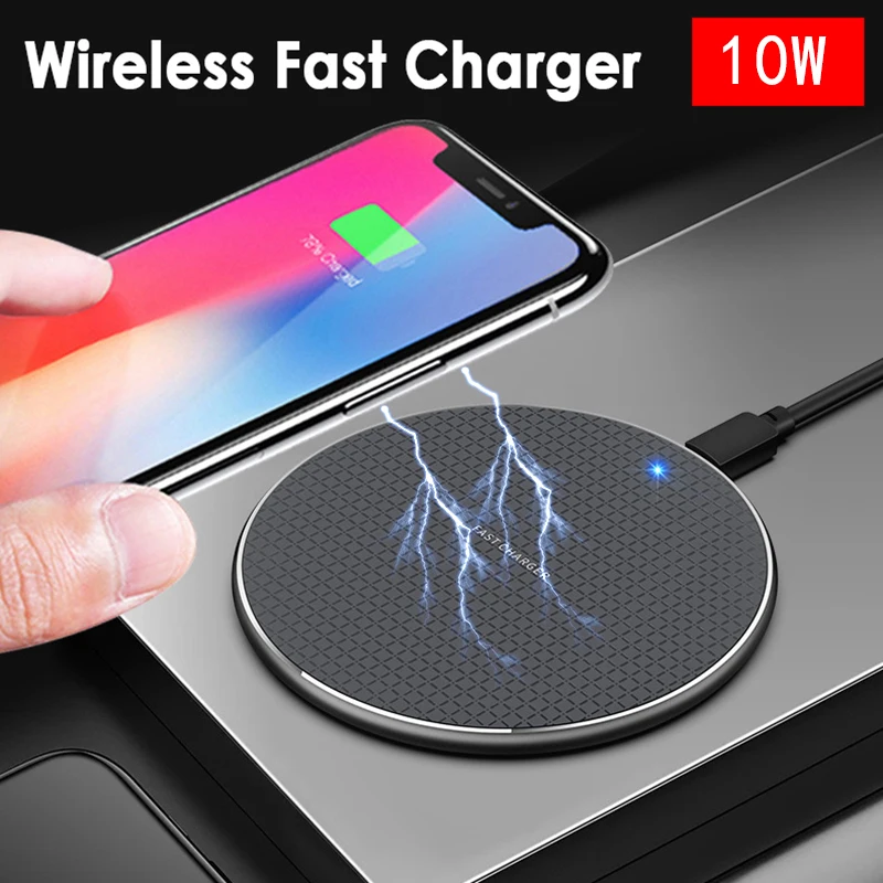 10 Вт Беспроводное зарядное устройство для быстрой зарядки Samsung Galaxy S10 S9/S9 + S8 Note 9 USB