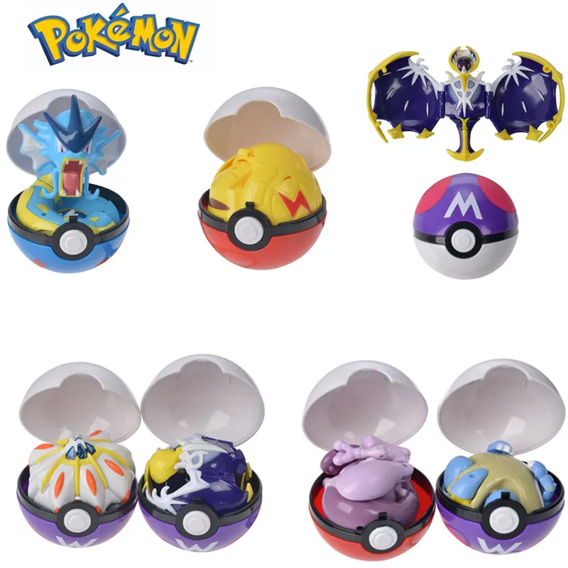 

TOMY Pokemon Action Morphing Pokeballs Transformation PIKACHU Charizard Mewtwo Blastoise Venusaur Gyarados Toys For Kids Gifts