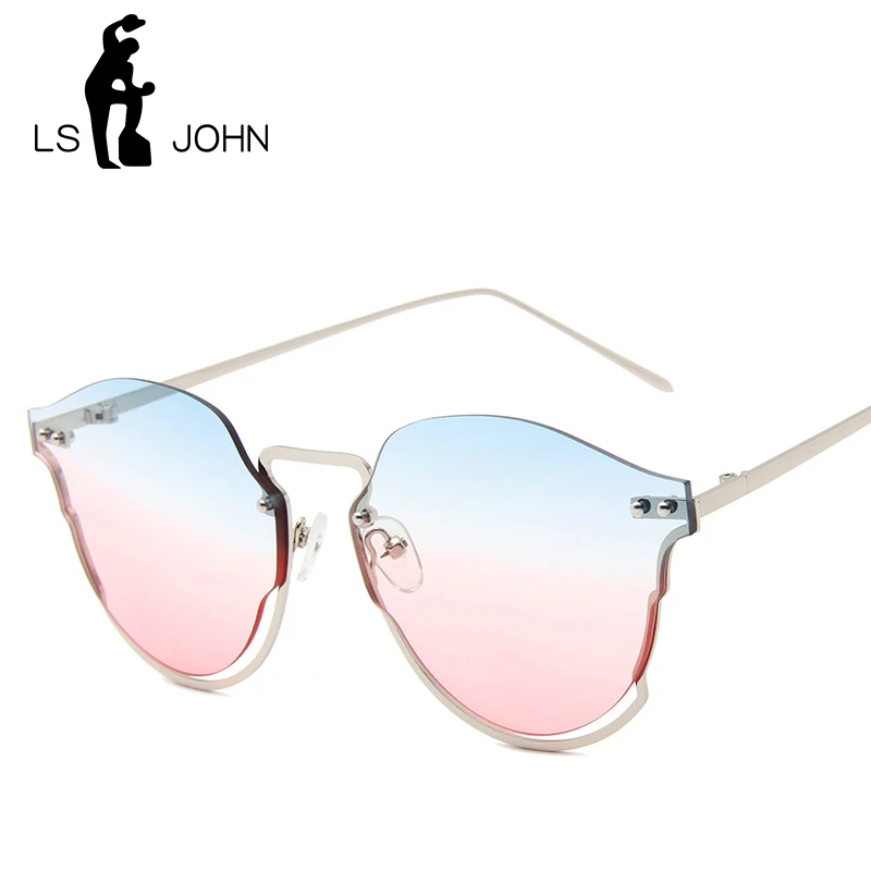 V образной КРЕПЕЖНОЙ ПЛАСТИНОЙ LS Джон без оправы градиентный солнцезащитные очки