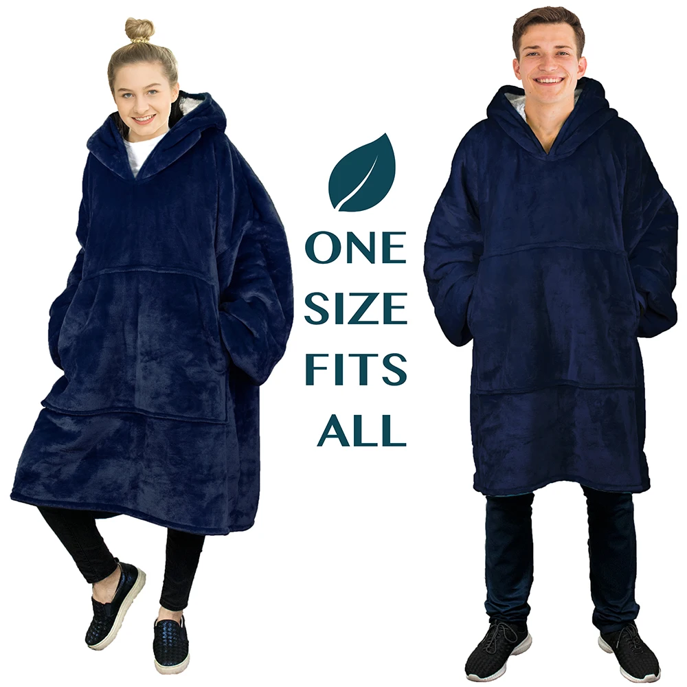 

Women Giant Hoodie Coat Soft Blanket with Sleeve Warm Robe Fleece TV Blanket Hoodies Women Winter Oversized Hoodie Sweatshirt