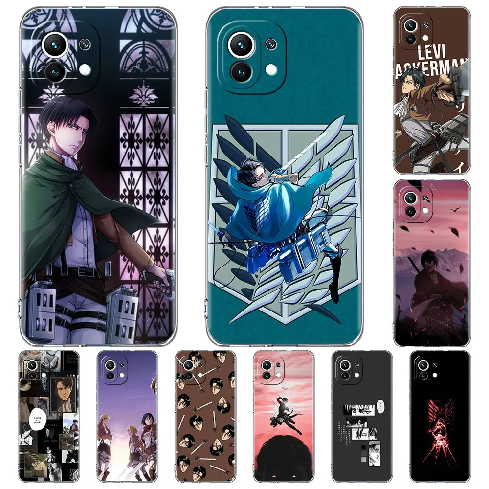 

YNDFCNB Levi Ackerman Silicone Phone Case Cover For Xiaomi Mi 11 10T 10 Ultra 5G 9T CC9 Pro A2 Lite CC9E 11i 10S Fundas Coque