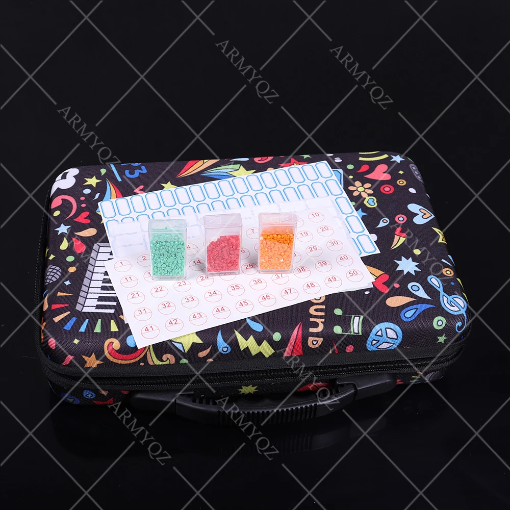 

ARMYQZ, 80 коробок, аксессуары для алмазной вышивки, Алмазная мозаика, чехол для переноски, коробка для хранения, ручная сумка, инструменты