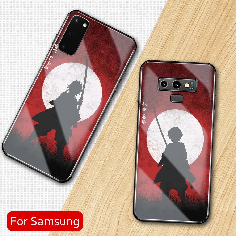 

Kimetsu No Yaiba S21 Cover For Samsung Galaxy S8 S9 S10E S20 Fe S21 Note 8 9 10 20 21 Plus Ultra Anime Demon Slayer Glass Case