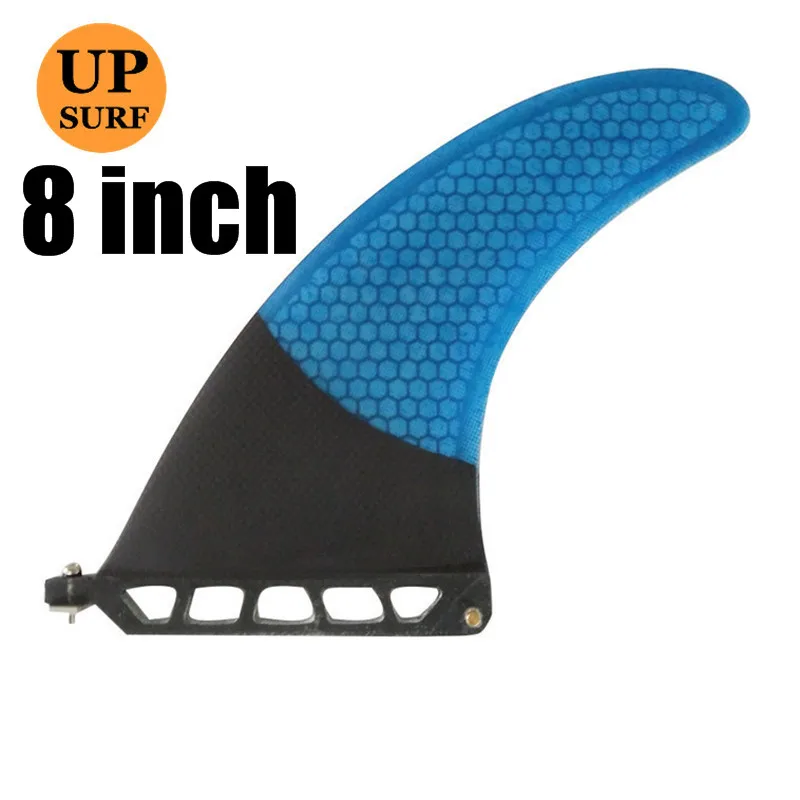 8 inch blue 1 шт. плавник для серфинга " 7" " 9" Длина серфинга Центр плавники Лонгборд один плавники Высокая распродажа Стекловолоконный плавник - Цвет: 8 inch blue