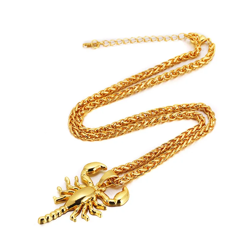

Hip Hop Scorpion Pendant Fashion Necklace Gold Stainless Steel Luxury Necklace for Men&Women Exquisite Gift Jewelry