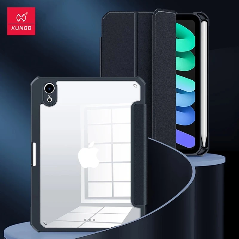 

Чехол Xundd для iPad Mini 6, кожаный прозрачный чехол, противоударный чехол Airabg для iPad Mini 6 케