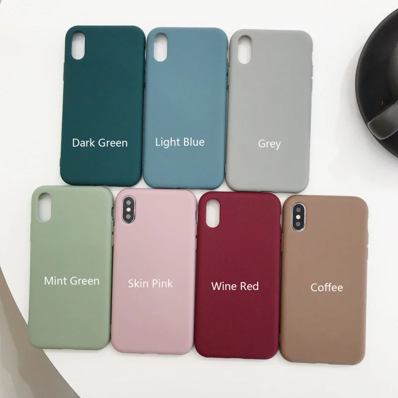 Толстый новый цветной Матовый ТПУ мятный матовый зеленый чехол для телефона iphone 6