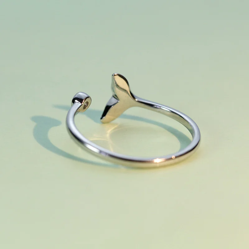 Женские кольца с хвостом русалки Trusta из 100% стерлингового серебра 925 пробы размер 5