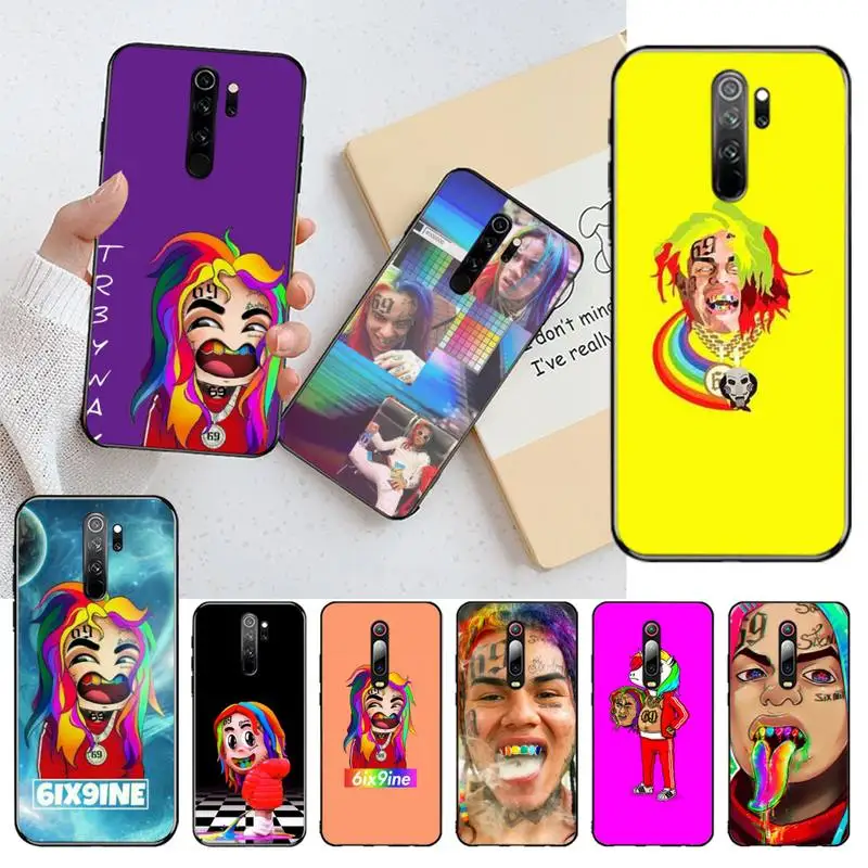 YJZFDYRM хип хоп рэппер 69 6IX9INE силиконовый черный чехол для телефона Redmi Note 9 8 8T 8A 7 6 6A Go