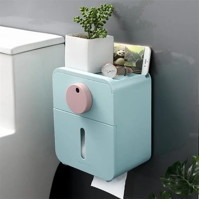 Держатель для туалетной бумаги водонепроницаемый настенный ящик хранения