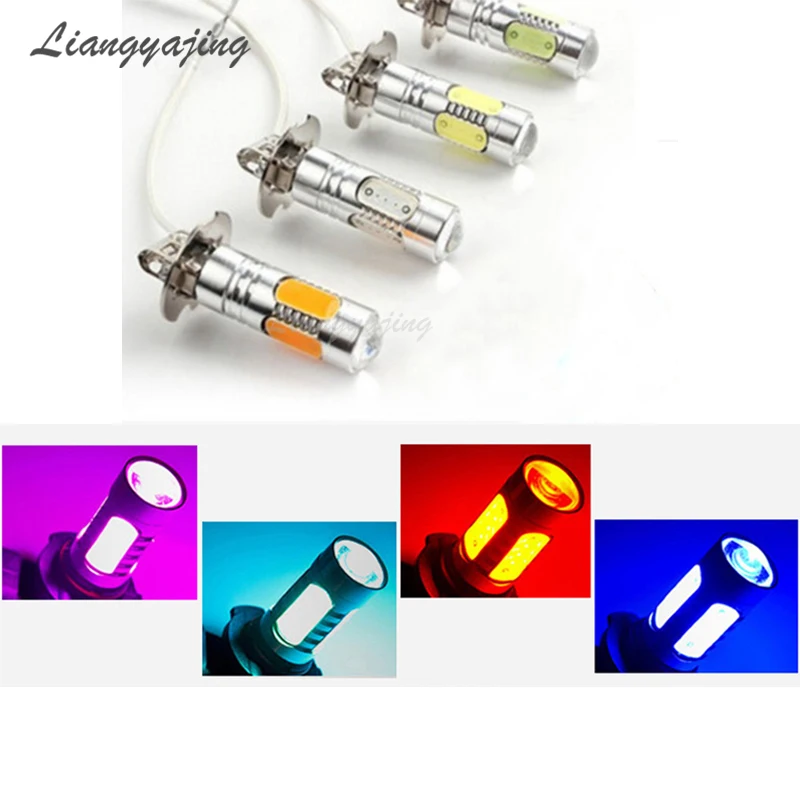 2 шт. H3 светодиодный ные Автомобильные противотуманные фары 7 5 Вт лампы дневные