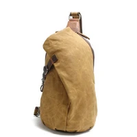 new waterproof batik cloth backpack retro chest bag mens canvas shoulder bag casual dumpling shaped backpack
