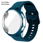 Силиконовый ремешок + чехол для Samsung Galaxy Watch Active 2, 44 мм, 40 мм, с полным покрытием