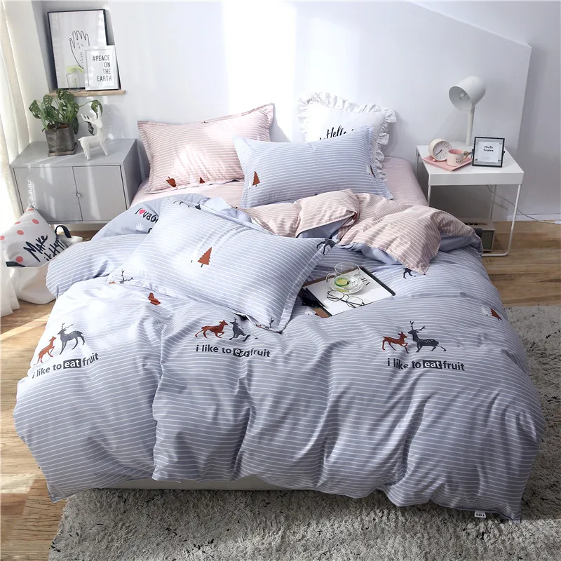 

North Manor Bedding Set Pine Tree Duvet Cover Set Pillowcase Home Textiles 2/3pcs Bed Linen King Queen Size Dropship