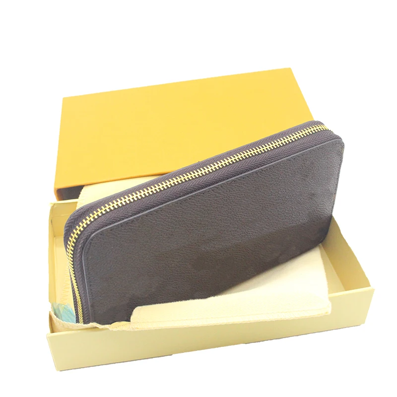 

100% Genuine Leather Long Women's Wallet Multi-card Zipper Bag Fashion Brand Wallet Comes With Gift Box And Dust bBag