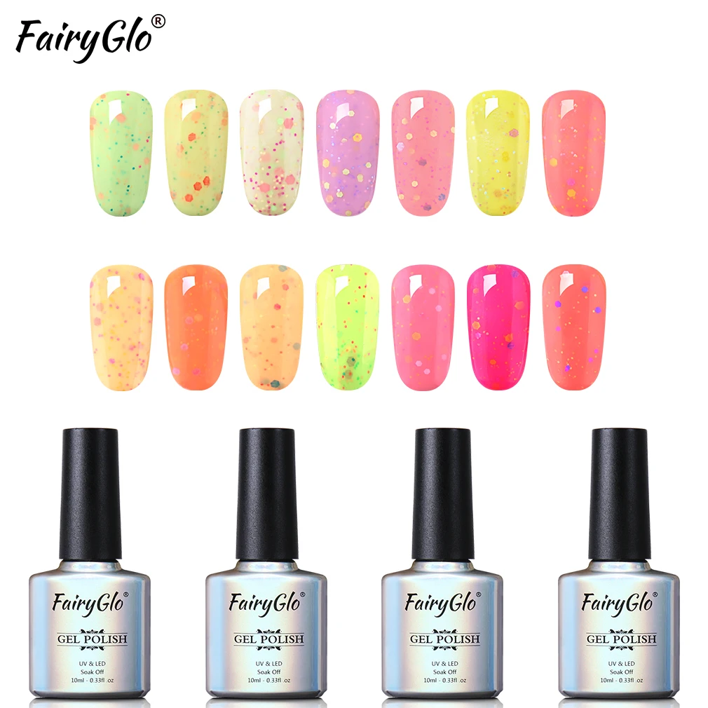 FairyGlo 10 м сыр гель лак для ногтей УФ светодиодный Лаки полу Permannet Карамельный Цвет