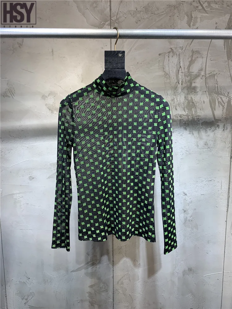 【HSY】2019 Осенняя Новая женская уличная базальная верхняя зеленая трехмерная