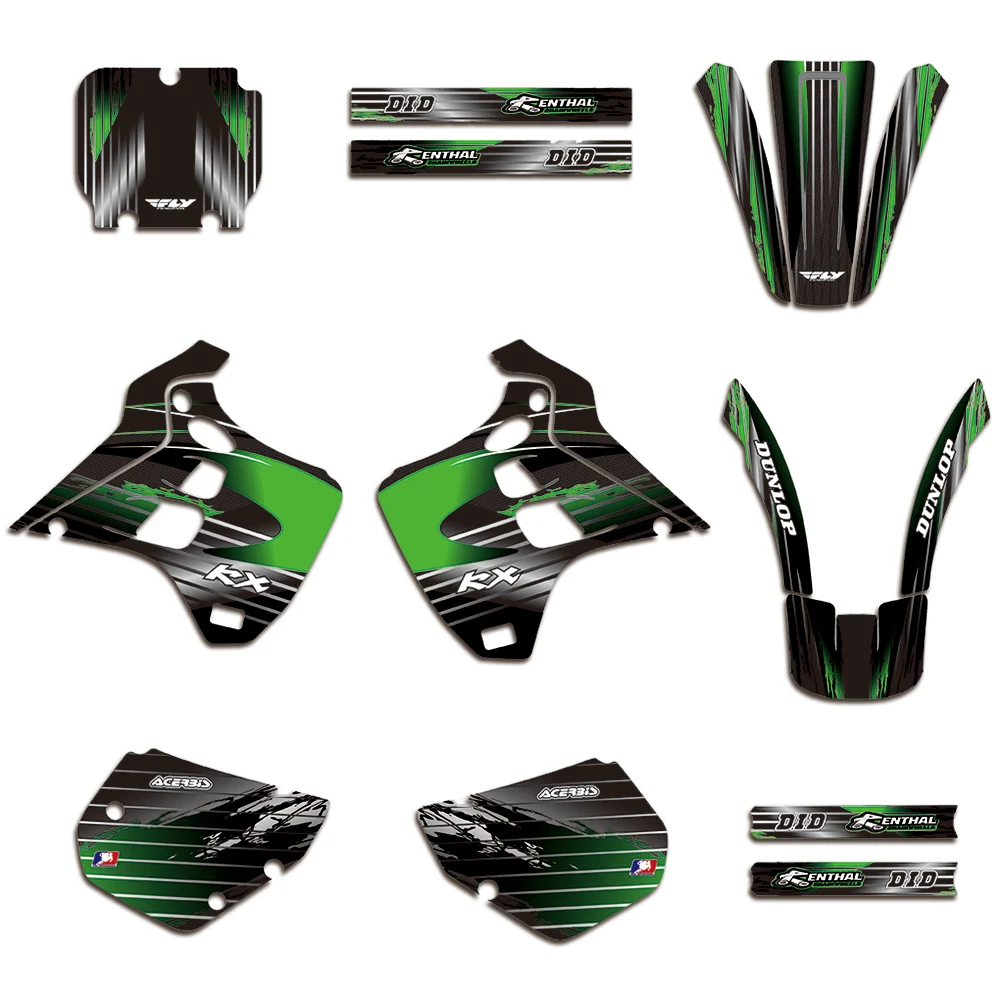 

Наклейки на мотоцикл, графические наборы Deckor Deco для Kawasaki KX125 KX250 1990 1991 внедорожный велосипед
