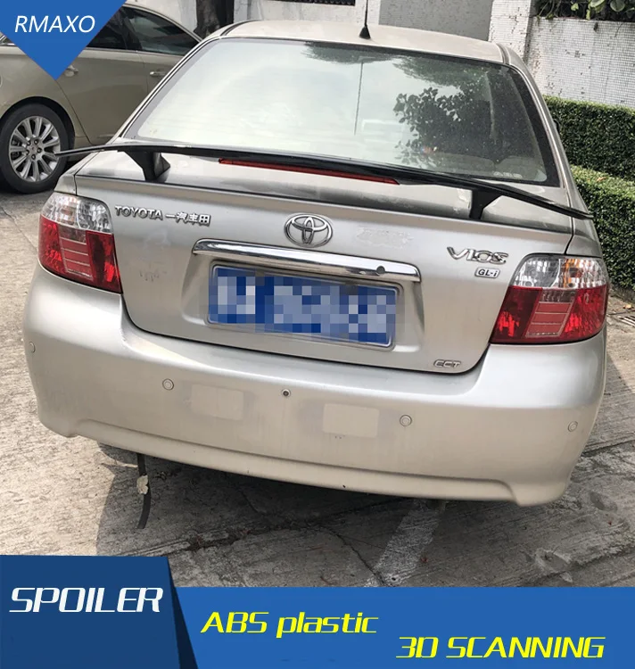 Спойлер Для Yaris VIOS 2006-2018 Toyota ABS Материал заднее крыло автомобиля праймер цвет