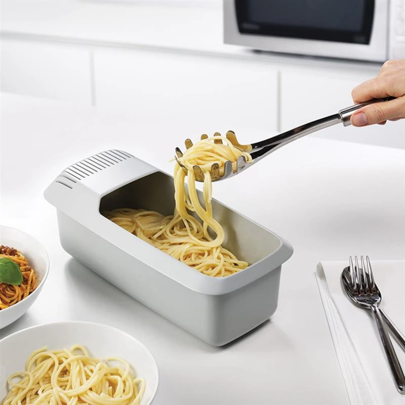 

Печь для приготовления пасты в микроволновой печи с ситечком, термостойкая Пароварка для пасты в лодке, коробка для приготовления лапши-спагетти, кухонные аксессуары