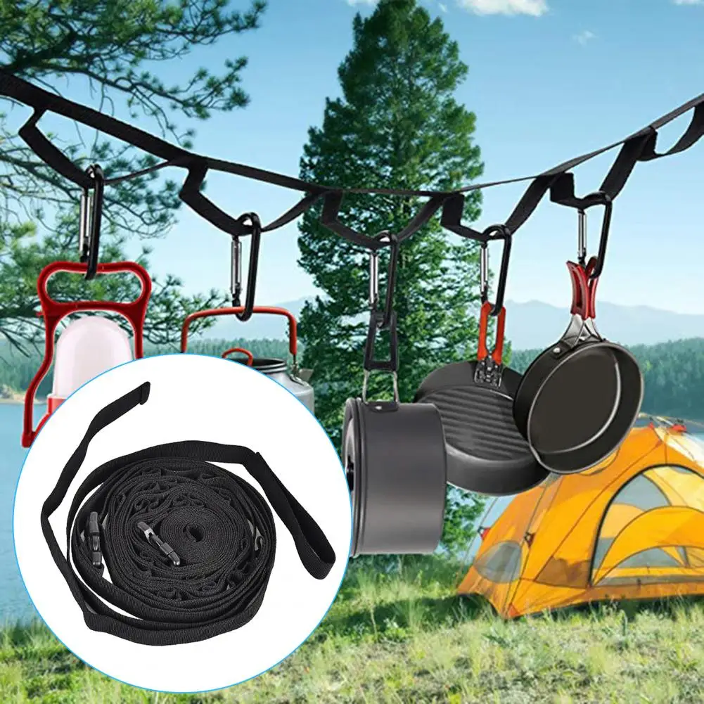 

Multifunctional Camping Clothesline 19-ring Adjustable Outdoor Hanging Rope for Camping Outdoor Durable Camping Clothesline
