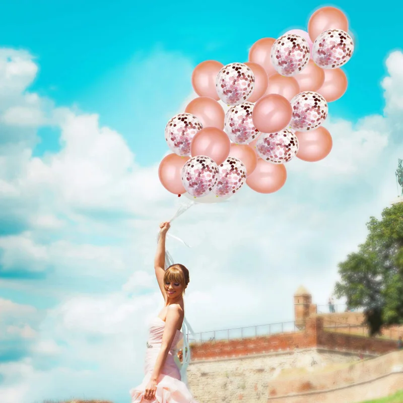 30 палочек/упаковка латексные шары с блестками и конфетти|Украшения своими руками