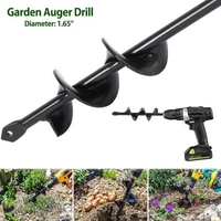 422cm planter garden auger spiral drill ground bit flower planter bulb shaft yard gardening planting hole digger tool