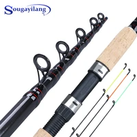 sougayilang portable 3 0 3 6m feeder fishing rod l m h power fast action spinning fishing rod for carp feeder fishing de pesca