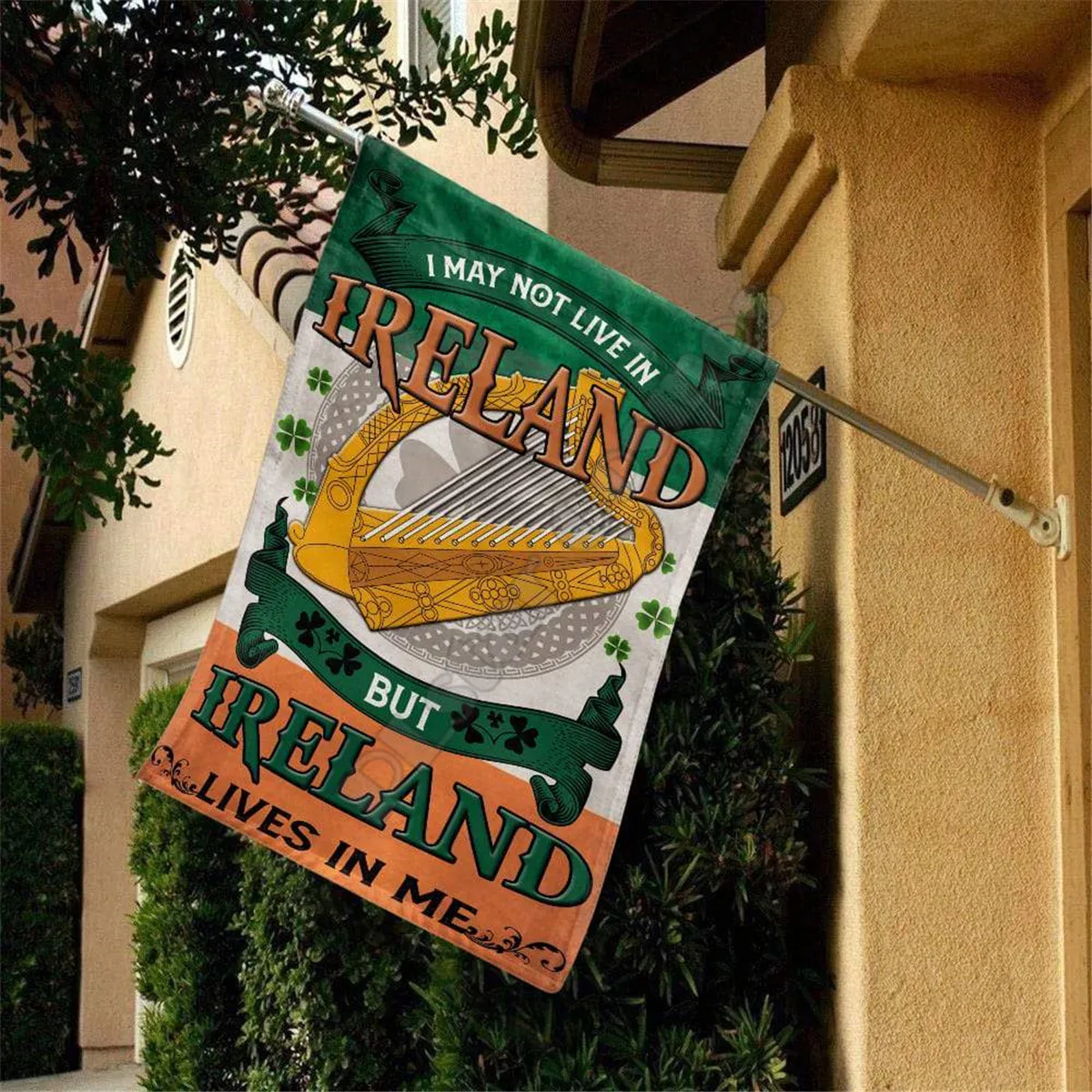 

Customize Text Saint Patrick's Day 3D Printed Garden Flags Hanging House Flag Garden Flag Decoration Double-sided Printing 04