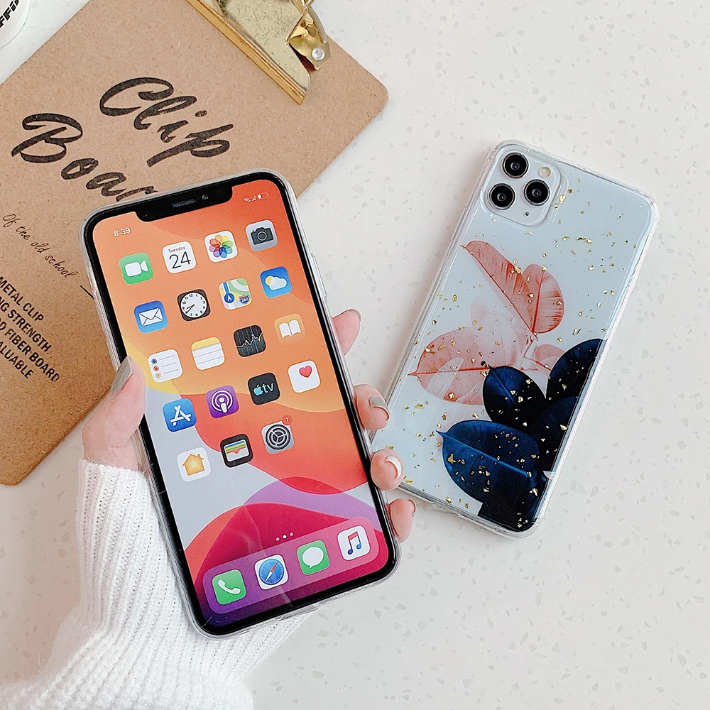 LOVECOM Phone Case For iPhone 11 Pro Max XR XS 6 6S 7 8 Plus X Luxury Geometric Abstract Flowers Epoxy Soft Back Cover | Мобильные