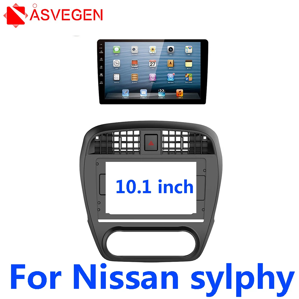 

Asvegen Car DVD Frame Audio Fitting Adaptor Dash Trim Facia Panel 10.1inch For Nissan Sylphy