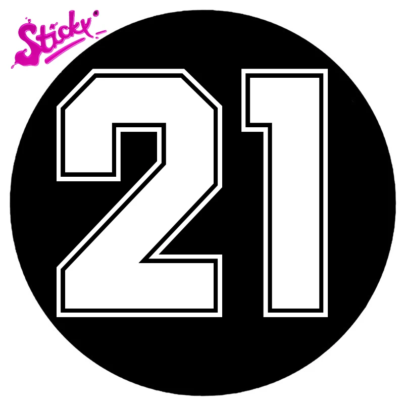 

STICKY Funny Racing Number Car Sticker Decal Decor Bumper Motorcycle Off-road Laptop Trunk Guitar Vinyl Sticker