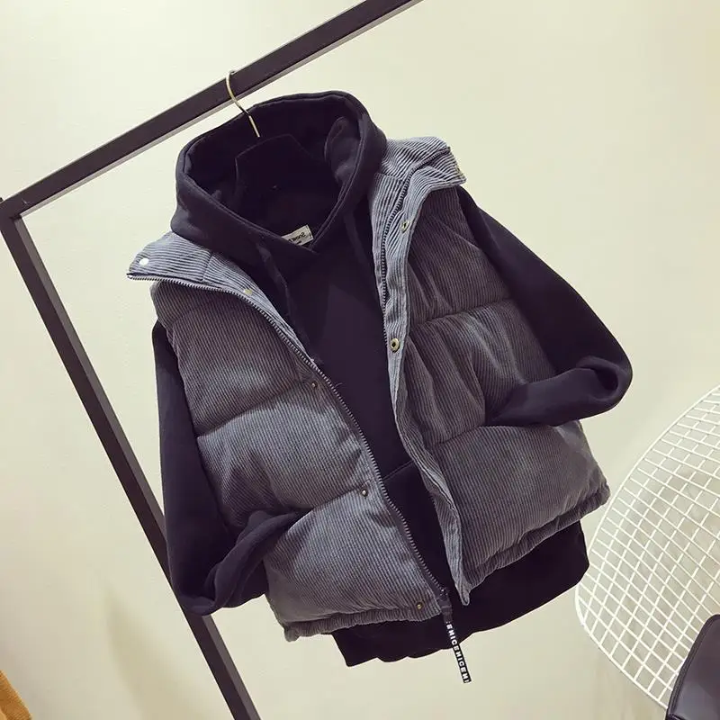 Пуховый жилет женская верхняя одежда 2019 корейская Свободная куртка с отложным