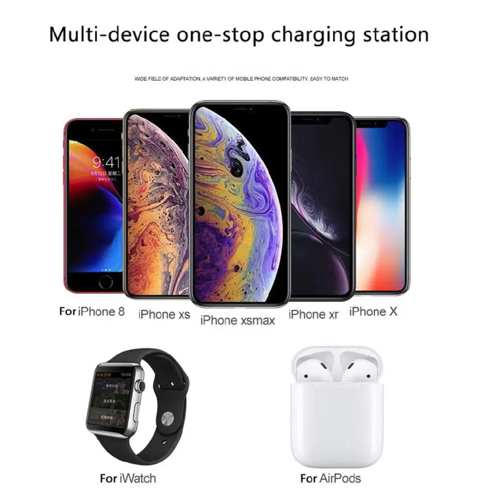 4 в 1 Qi беспроводной зарядный коврик светодиодный светильник прикроватная лампа USB прикроватная настольная лампа Беспроводное зарядное устройство