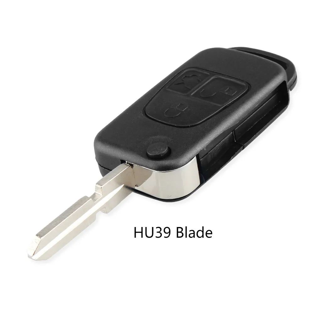 3B HU39 KEYYOU 1/2/3/4 кнопки дистанционного ключа чехол складной чехол для ключей на застежке для Mercedes Benz C, E, S, ML SL ML55 AMG S500 SL500 W168 W124 ключ - Цвет: 3B HU39