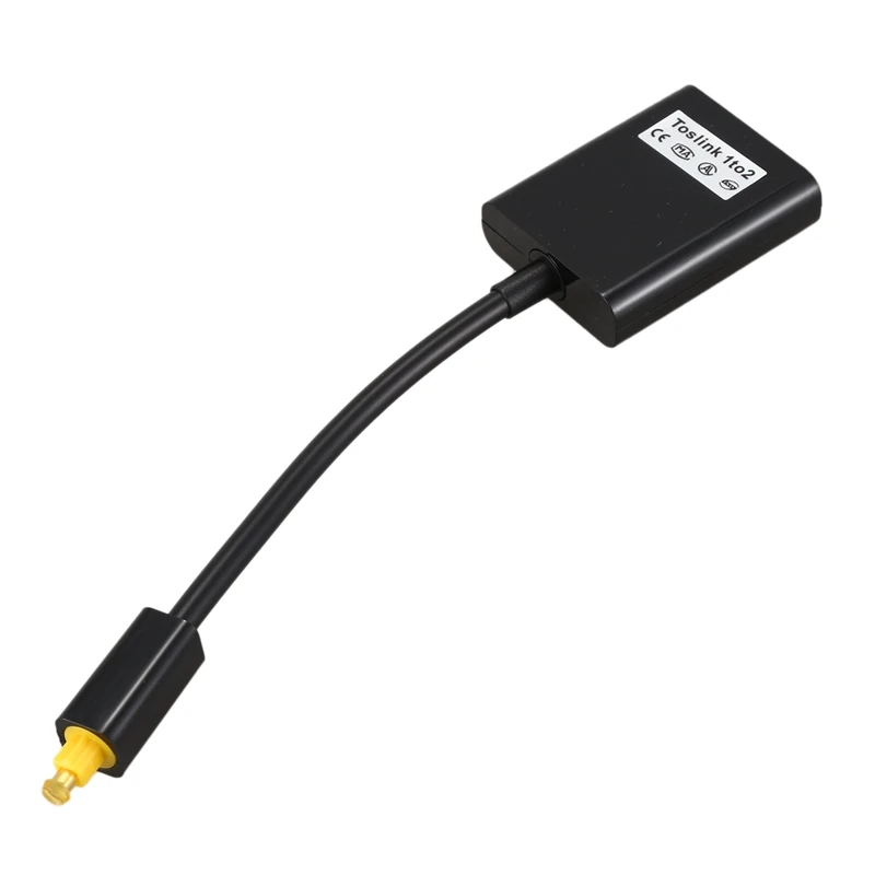 FULL-Digital SPDIF Optical Audio Splitter 2 Way Toslink Adapter 1 Input Output Cable Hub |