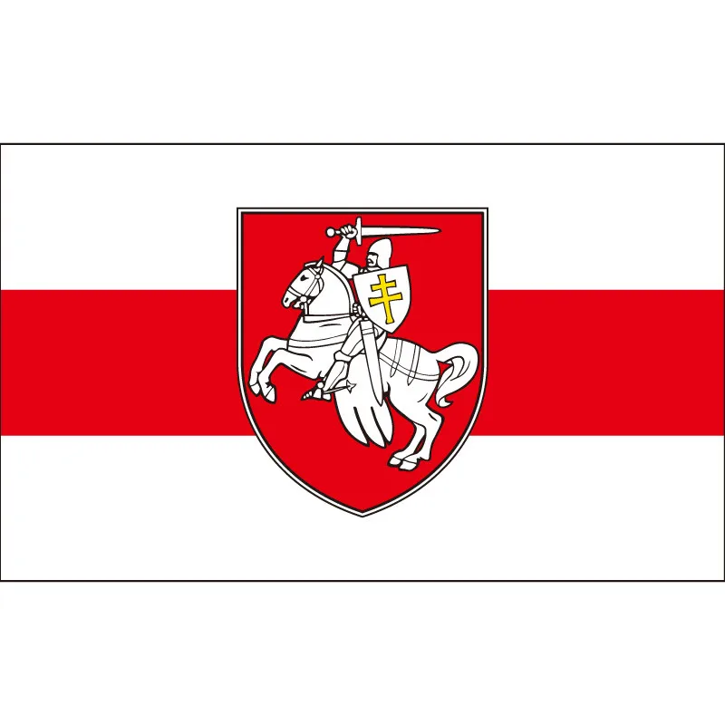 

60x90cm 150x90cm 120x180cm Belarus White Knight Pagonya Flag For Decoration
