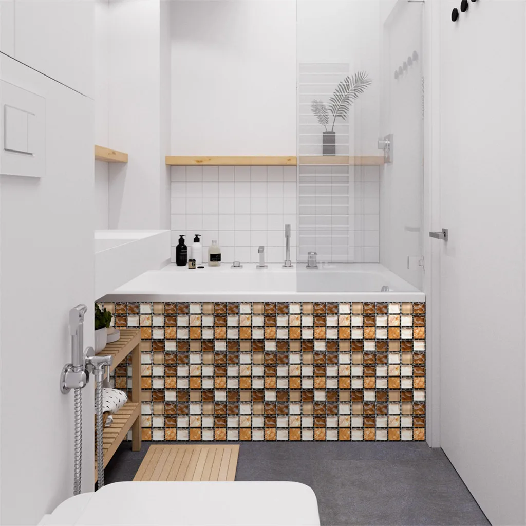 10 шт. самоклеющиеся наклейки для ванной комнаты кухни Декор дома настенная 3D