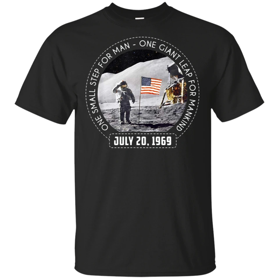 Apollo 11 50Th anniversary Moon Landing 20 июля 1969-2019 Подарочная футболка черная одежда | Мужская