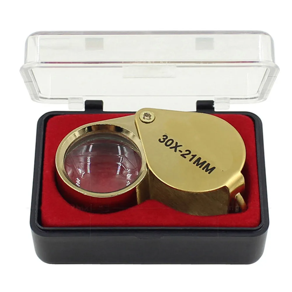 

Pocket Jewellers Glass Magnifying Magnifier Jeweler Eye Jewelry Loupe 30 x 21mm