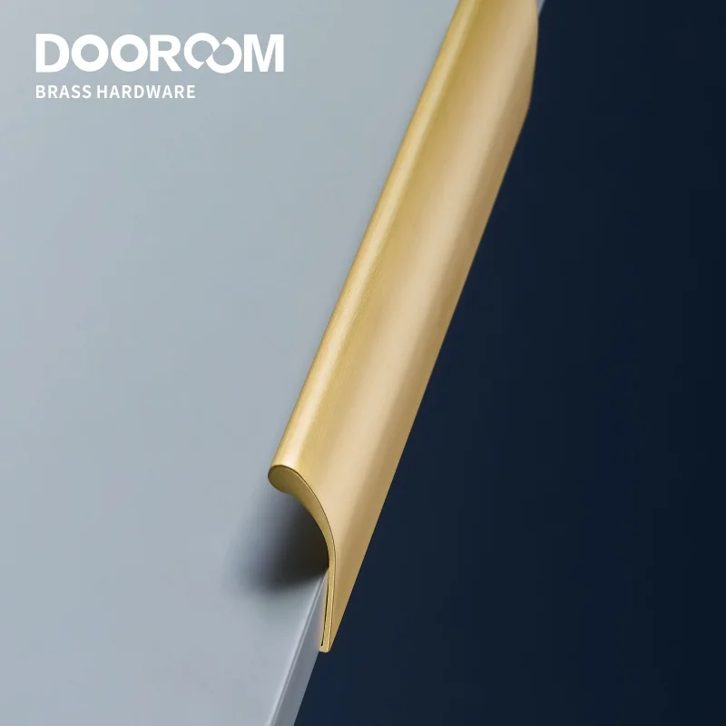 Ручки из латуни Dooroom Hidde длинные скрытые ручки шкаф ящик для шкафа обувная коробка