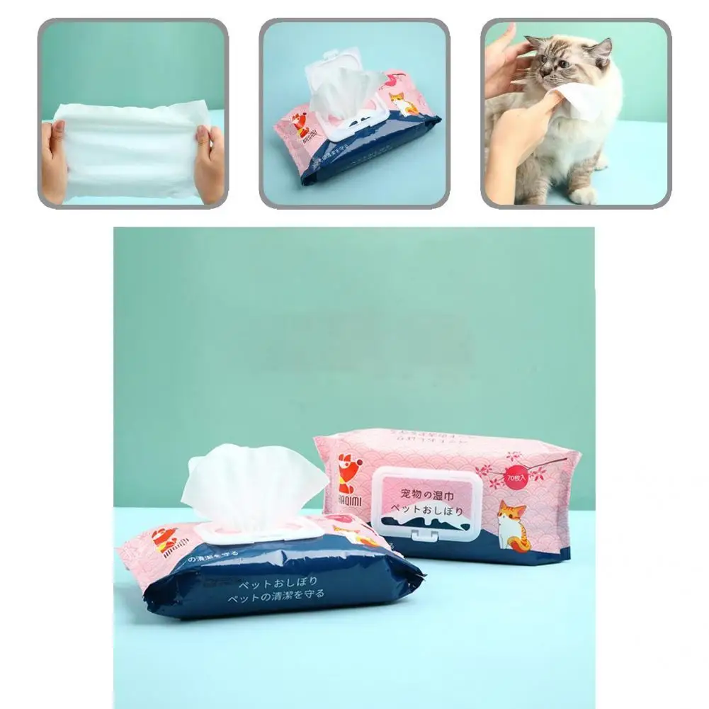 

Deeply Cleaning Non Woven Fabric Pet Dog Cleaning Stain Remover Wipes for Cat