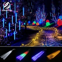 waterproof meteor shower 8 tubes led string lights christmas lamp holiday wedding party decoration xmas lighting 30cm and 50cm
