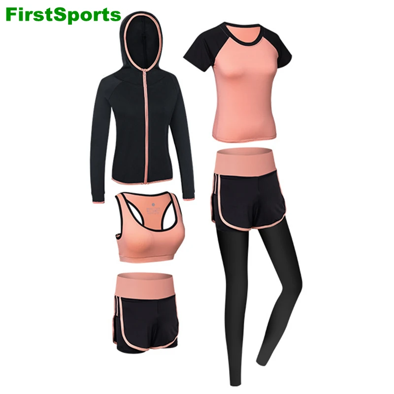 3 5 шт./компл. Фитнес спортивный комплект тренажерный зал Ropa deportiva Mujer Йога костюм