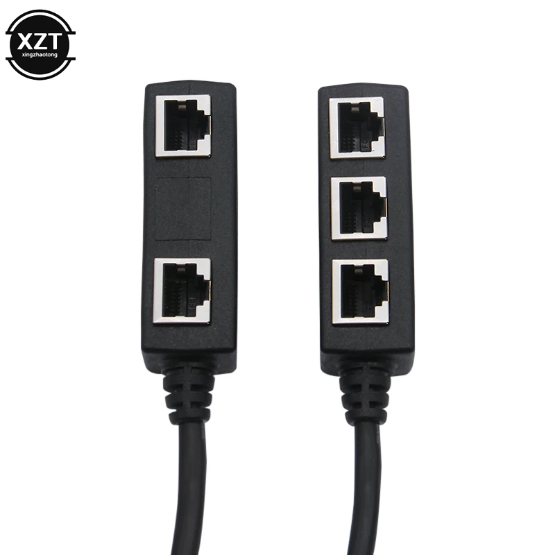 3 в 1 RJ45 Сплиттер LAN Ethernet сеть разъем удлинитель адаптер кабель для сетевого