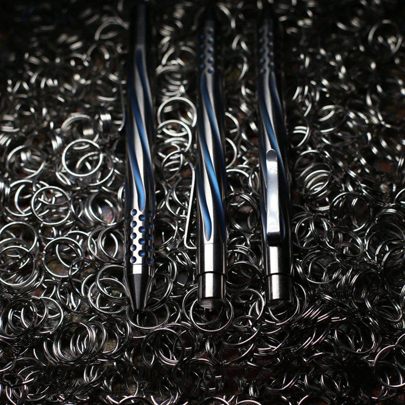 Harga Buatan Tangan TC4 Titanium Alloy Solid Logam Portabel Gel Pena Taktis Mekanik Pena EDC Kreatif Hadiah