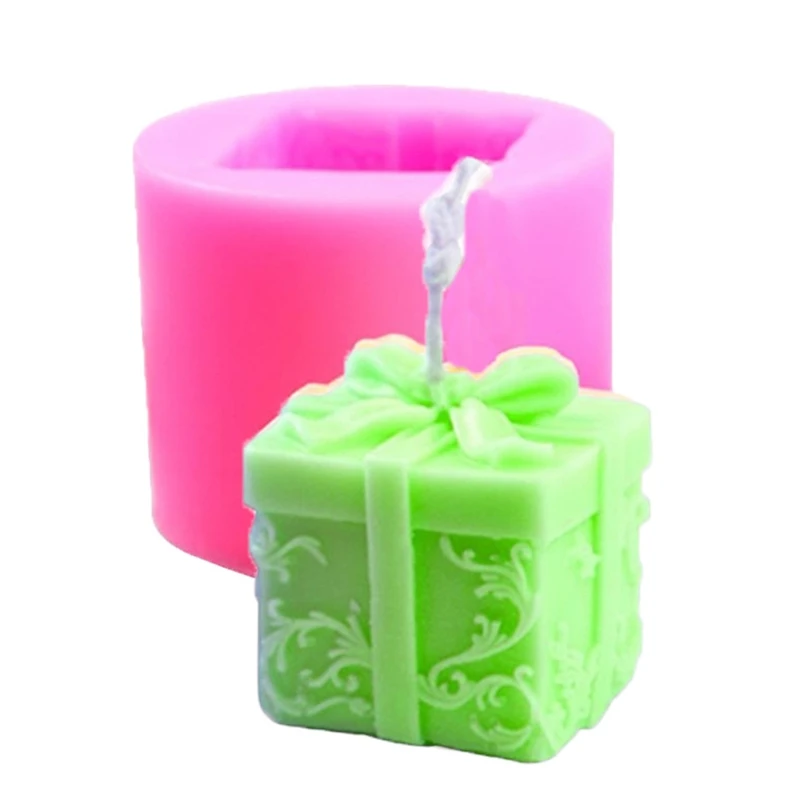 Силиконовая форма в виде свечи подарочной коробке декоративное украшение для