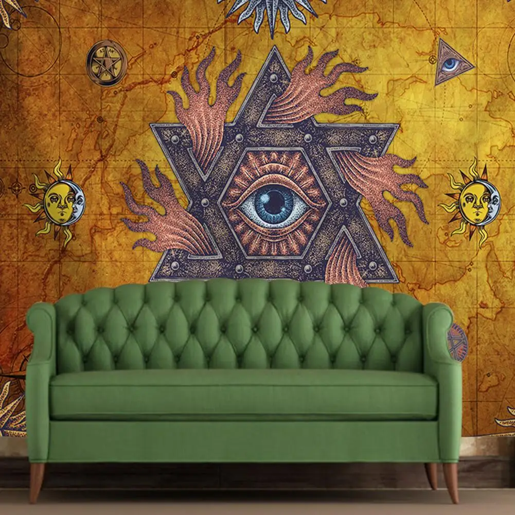 Настенный индийский гобелен покрывало в стиле хиппи для спальни с принтом виде